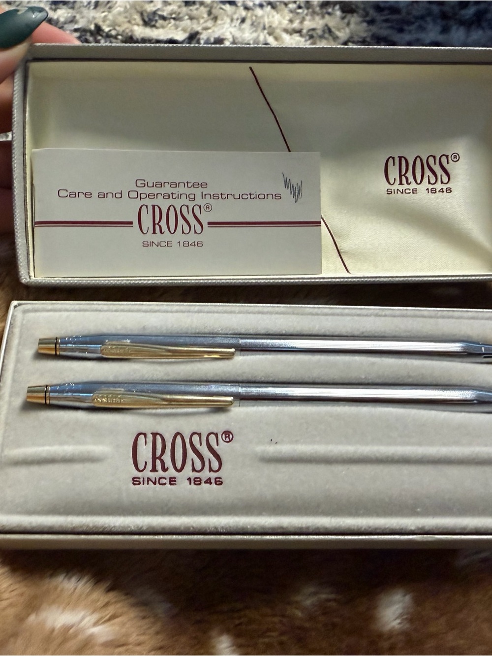 CROSS Silver & Gold Ballpoint Pen Duo - Classic Gift Set